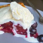 fruit galette with ice cream