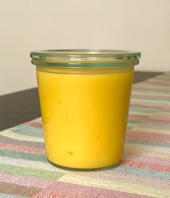 passion fruit curd jar