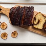 no-knead Christmas babka with hazelnut and orange